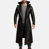 Ashborne Leather Trench Coat Men
