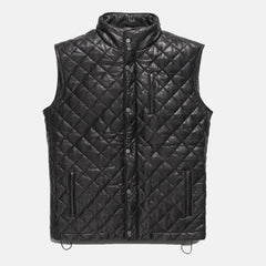 leather vest | black vest