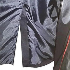 Stand Collar Black Leather Trench Coat