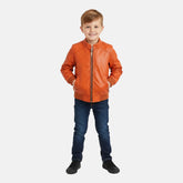 Boozie Kids Halloween Pumpkin Leather jacket