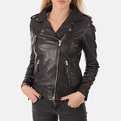 Leather Bomber Jacket for women