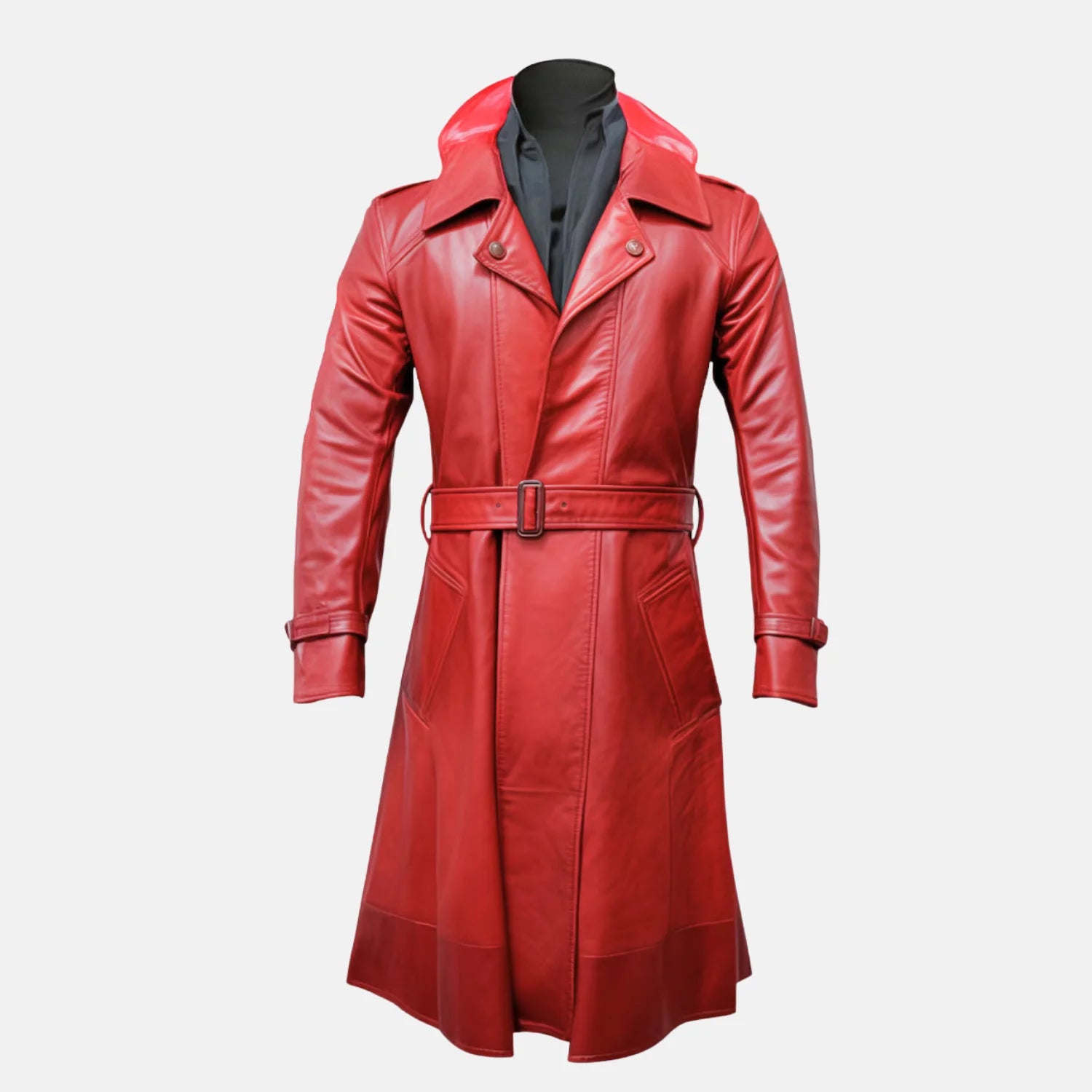 Top Notch Collar Men's Leather Duster