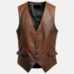 Cowboy Western style Leather Vests