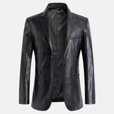 Fioren Casual Style Men Leather Blazer