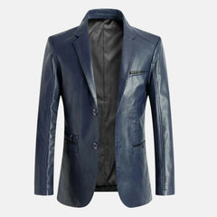 Fioren Casual Style Men Leather Blazer