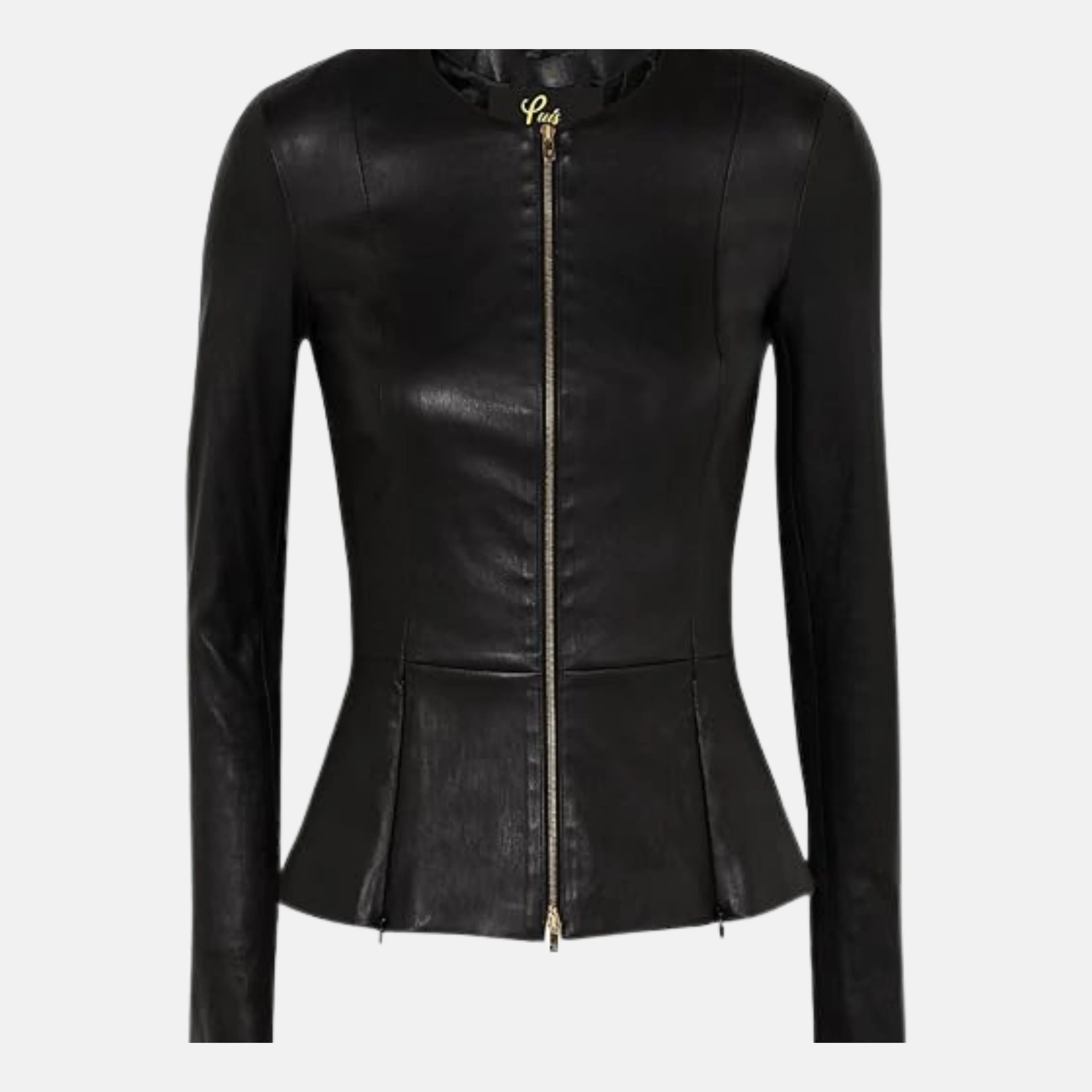 Geneva Peplum Style Women Leather Biker Jacket
