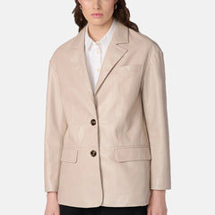Women Leather Blazer