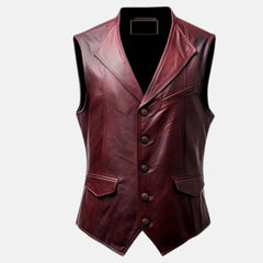 Cowboy Western style Leather Vests