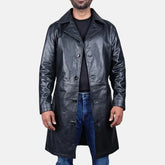 Montaro Overcoat Mens Leather Duster