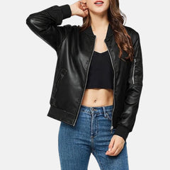 Zip Up Windbreaker With Pockets Varsity Jacket Women