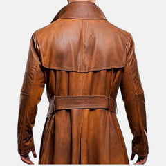 Varello Cowboy Full Length Leather Duster Coat