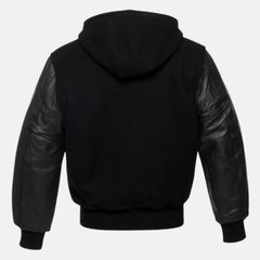 Bomber Jacket with Hood Mens Varsity Jackets