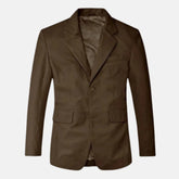 Zovanni Slim Fit Stylish Men's Brown Leather Blazer