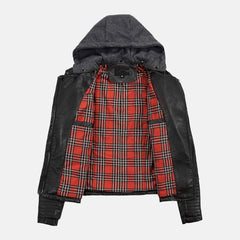 Female Leather Bomber Jacket