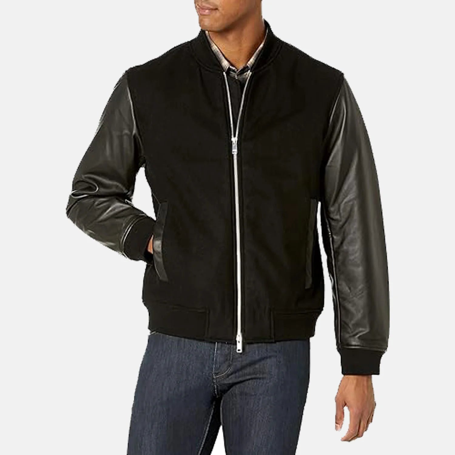 Leather Bomber Jacket For Men