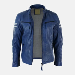 Alaric Mens Real Leather Bomber Jacket