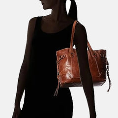 Astral Aura women brown leather shoulder bag