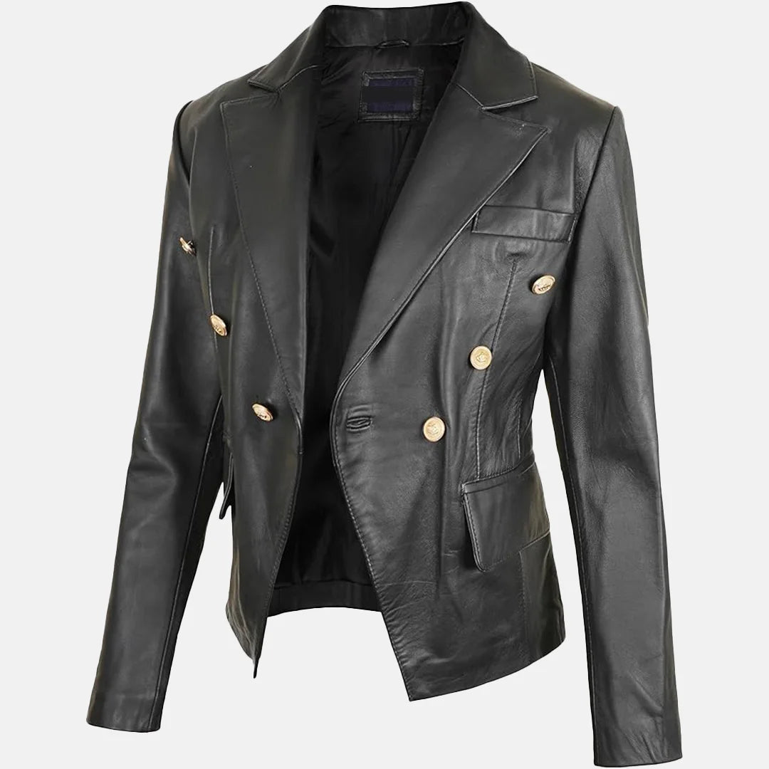 Glamour Leather Blazer Jacket