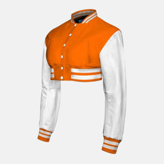 orange varsity jacket​