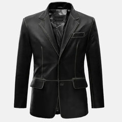 Rebel Rogue Mens Leather Blazer