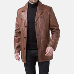 Royal Rogue Leather Blazer Men