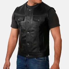 Urbanite Western Mens Leather Vest