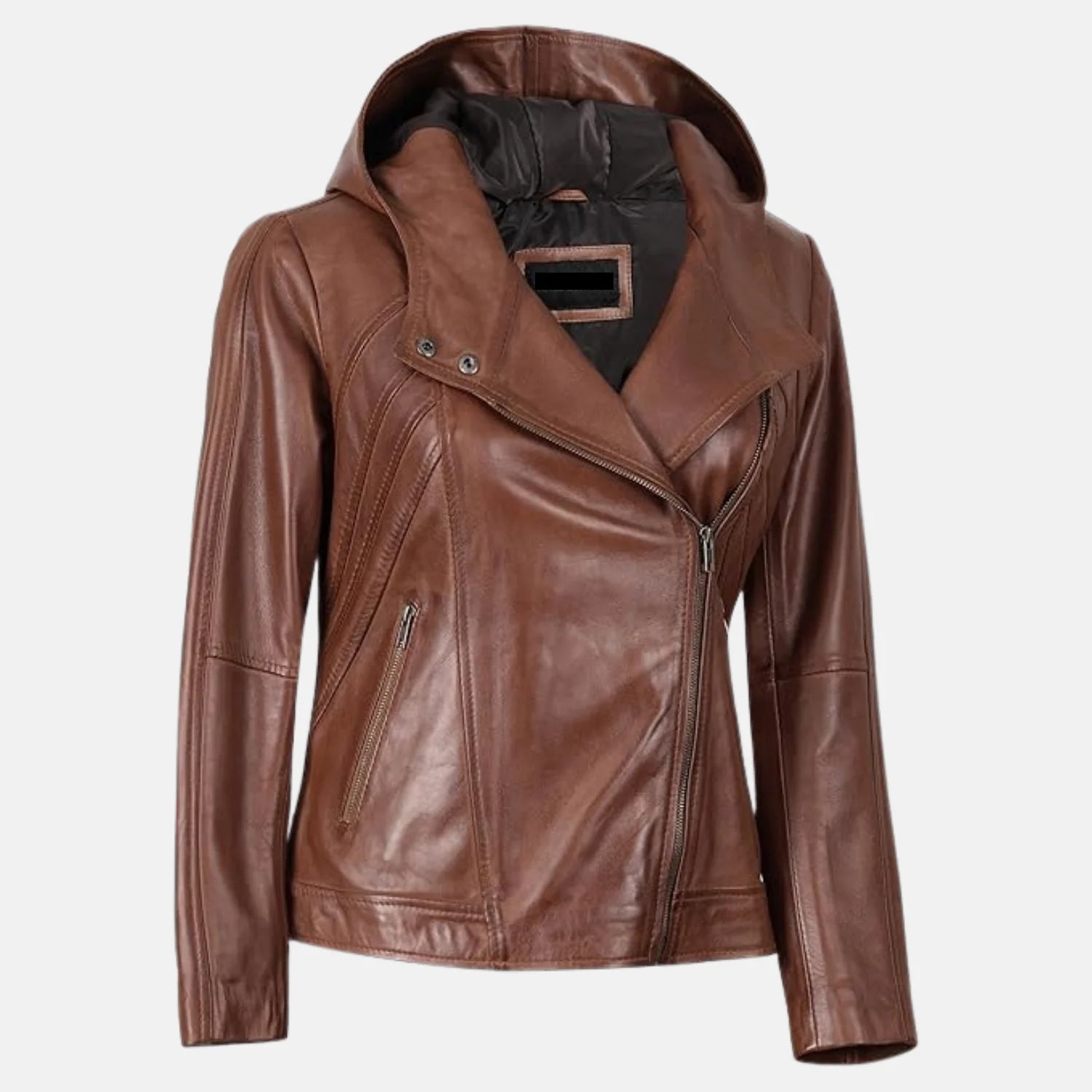 Hooded Leather Jacket for Women Trendy Fall Fashion
