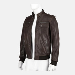 Aero Leather Jacket | Leather Bomber Jacket