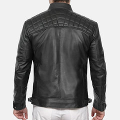 Declan Black Leather Biker Jacket