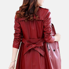 Mirella Women Leather Trench Coat