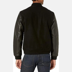 Thunderbolt Leather Bomber Jacket For Men